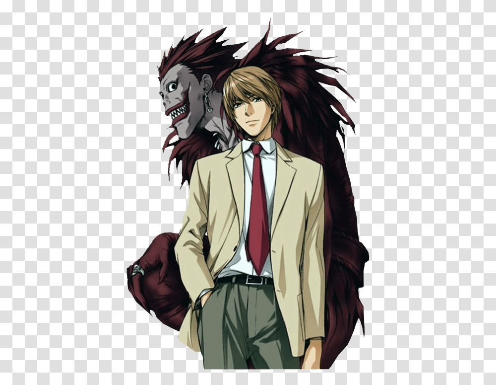 Light Yagami Download Image Death Note Light And Ryuk, Tie, Accessories, Accessory, Manga Transparent Png