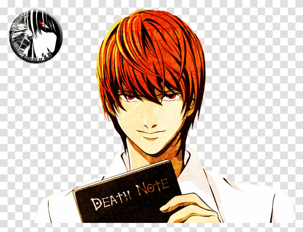 Light Yagami Light Yagami Death Note, Person, Human, Book, Manga Transparent Png