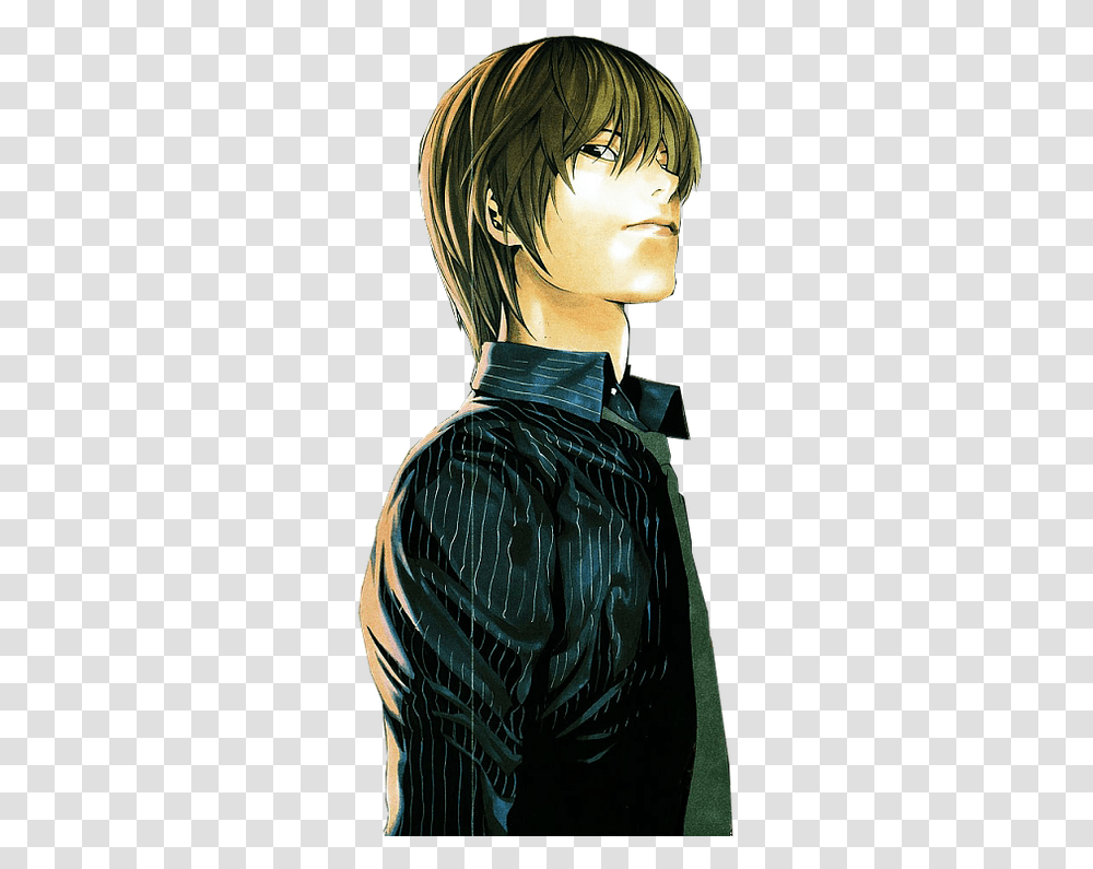 Light Yagami Light Yagami Death Note Renders, Clothing, Person, Coat, Book Transparent Png