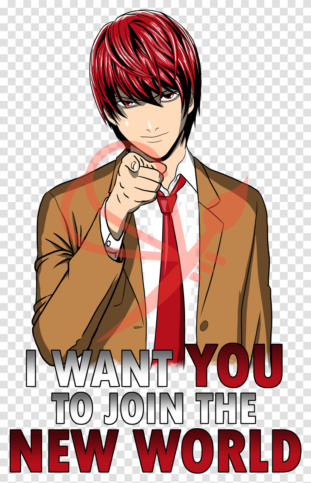 Light Yagami Wants You Cartoon, Tie, Accessories, Accessory, Person Transparent Png