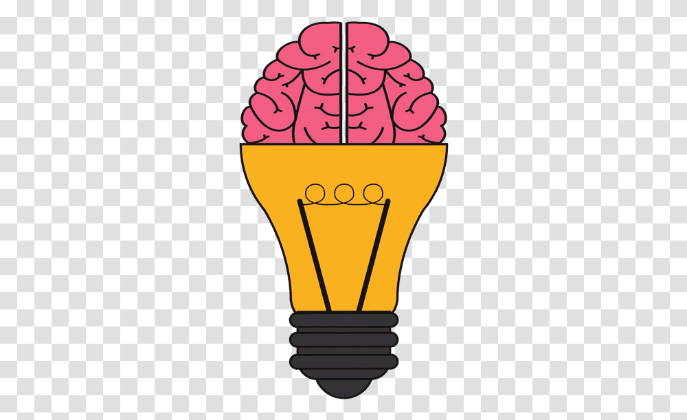 Lightbulb And Brain Icon Light Bulb, Hand, Poster, Advertisement Transparent Png