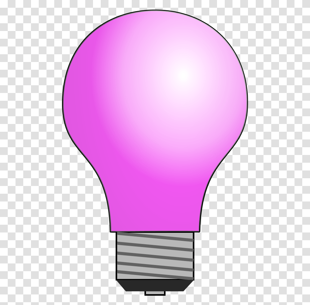 Lightbulb Clipart Pink Free For Light Bulb Clip Art, Balloon Transparent Png