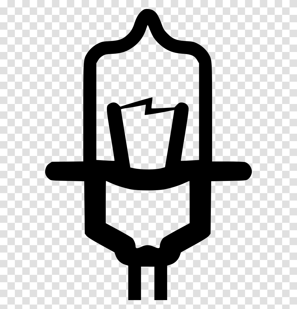 Lightbulb, Cross, Lamp, Emblem Transparent Png