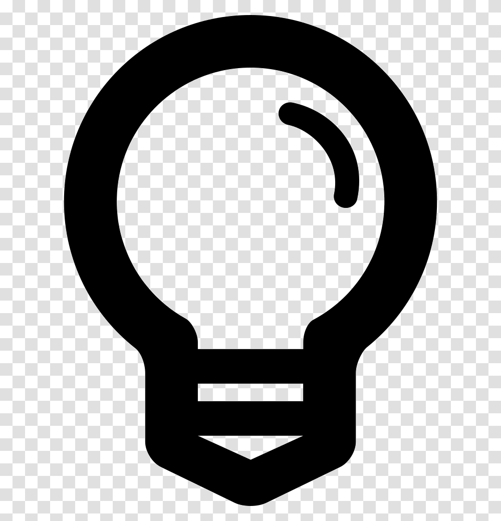 Lightbulb Emblem, Stencil Transparent Png