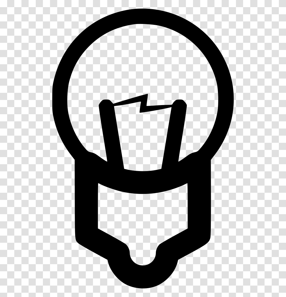 Lightbulb Icon Free Download, Stencil, Hand, Recycling Symbol Transparent Png