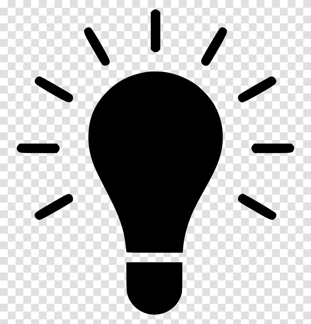 Lightbulb Idea Vector Idea Icon, Stencil, Silhouette Transparent Png