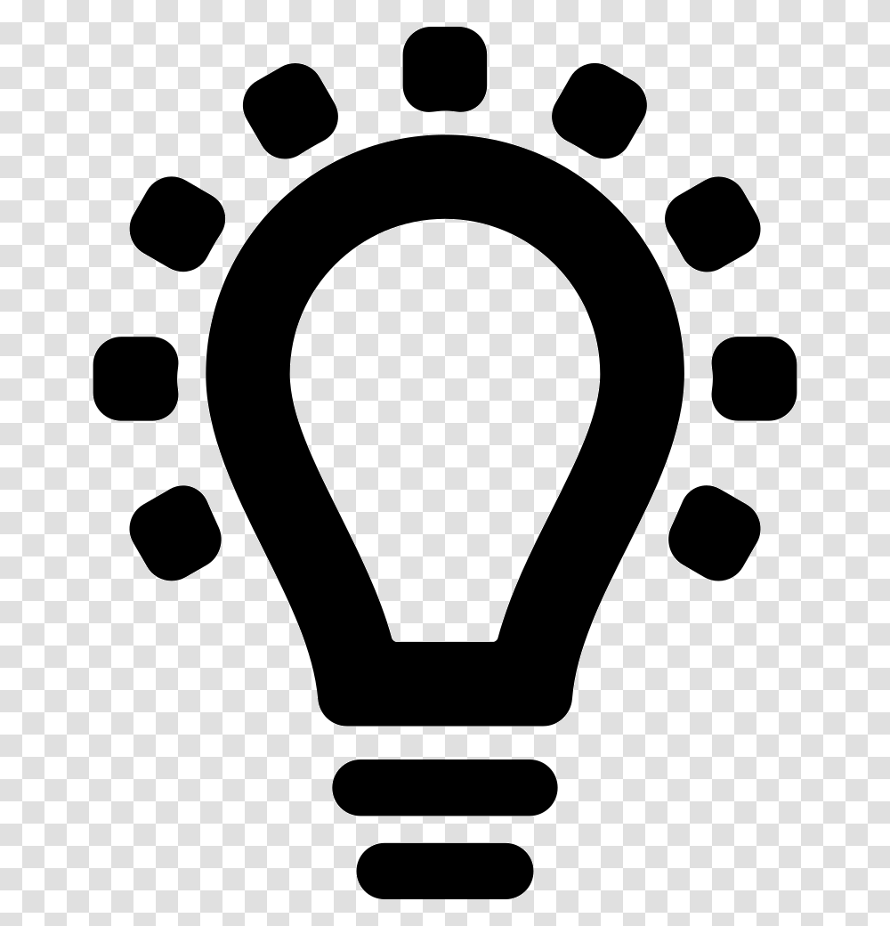 Lightbulb Interface Symbol No Calls Just Texts, Footprint, Stencil Transparent Png