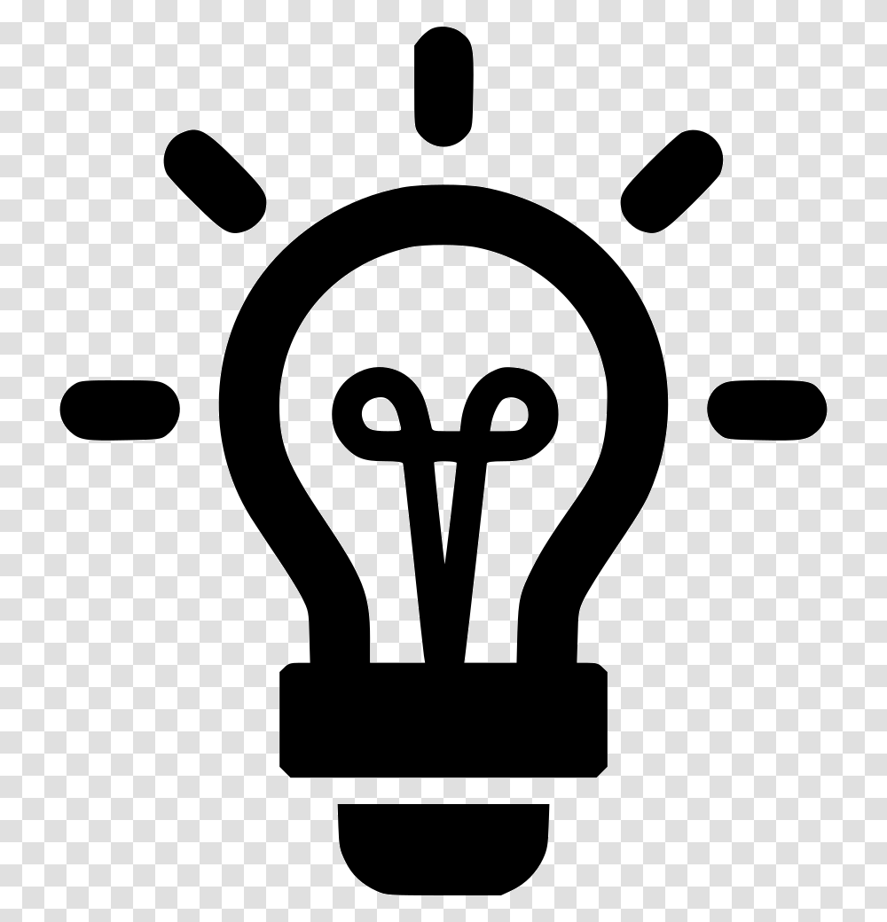 Lightbulb Light Sparks Inspiration Icon, Stencil, Gas Pump, Machine Transparent Png