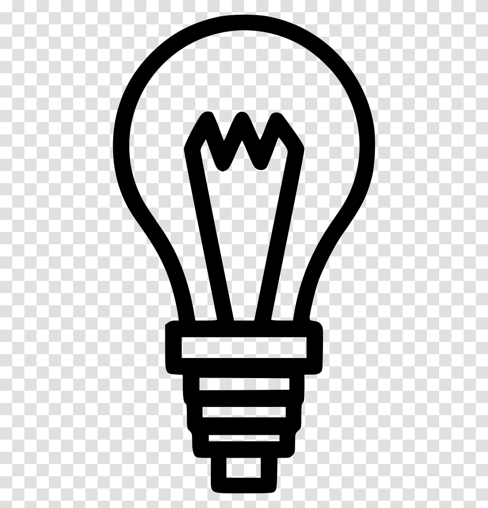 Lightbulb, Stencil Transparent Png