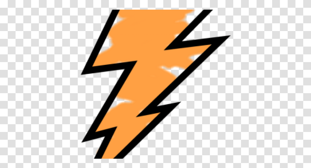 Lightening Clipart Orange Blue Lightning Bolt Blue Lightning Bolt, Symbol, Star Symbol, Arrow, Leaf Transparent Png