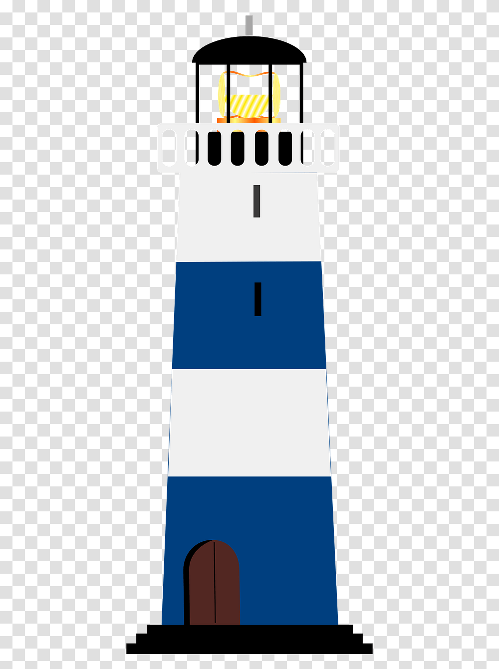 Lighthouse Blue White Free Vector Graphic On Pixabay Lighthouse Clip Art, Architecture, Building, Symbol, Electronics Transparent Png