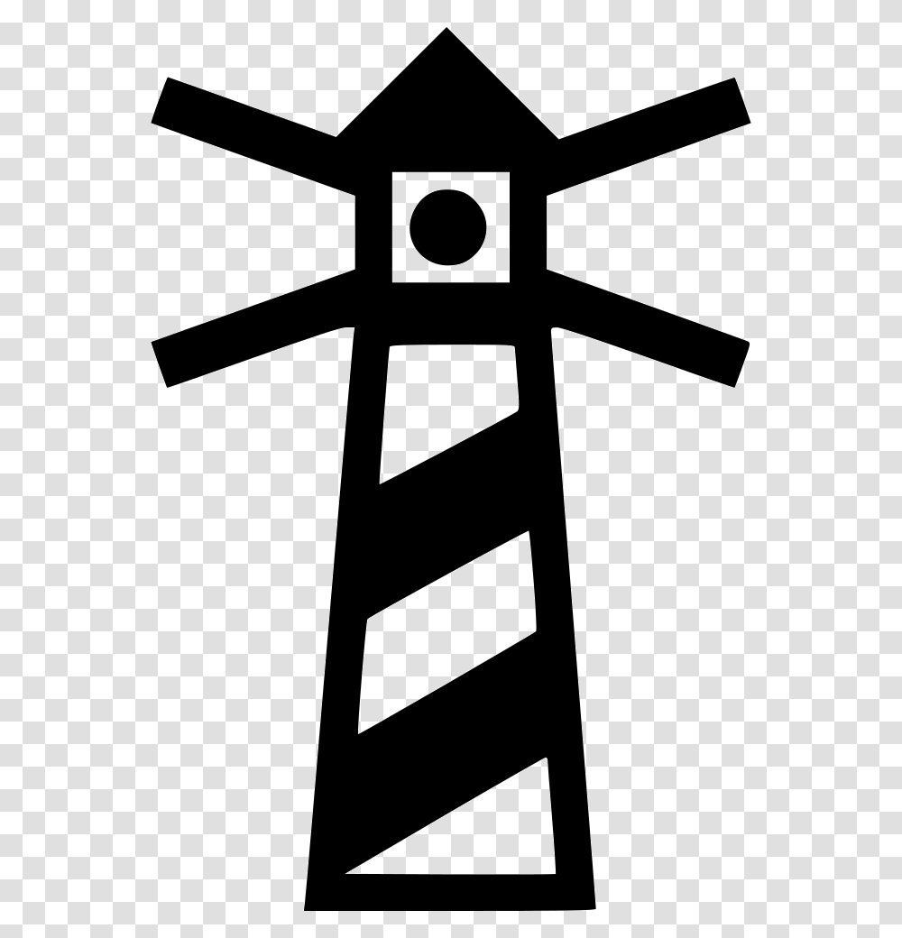 Lighthouse Cross, Silhouette, Stencil Transparent Png