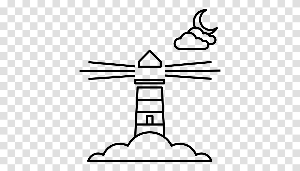 Lighthouse Night Light Navigation Buildings Icon, Gray, World Of Warcraft Transparent Png