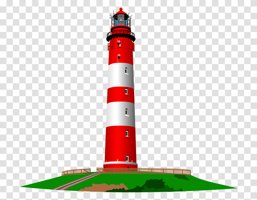 Lighthouse Ocean Sea Red White Architecture Light Lighthouse Clipart, Building, Tower Transparent Png