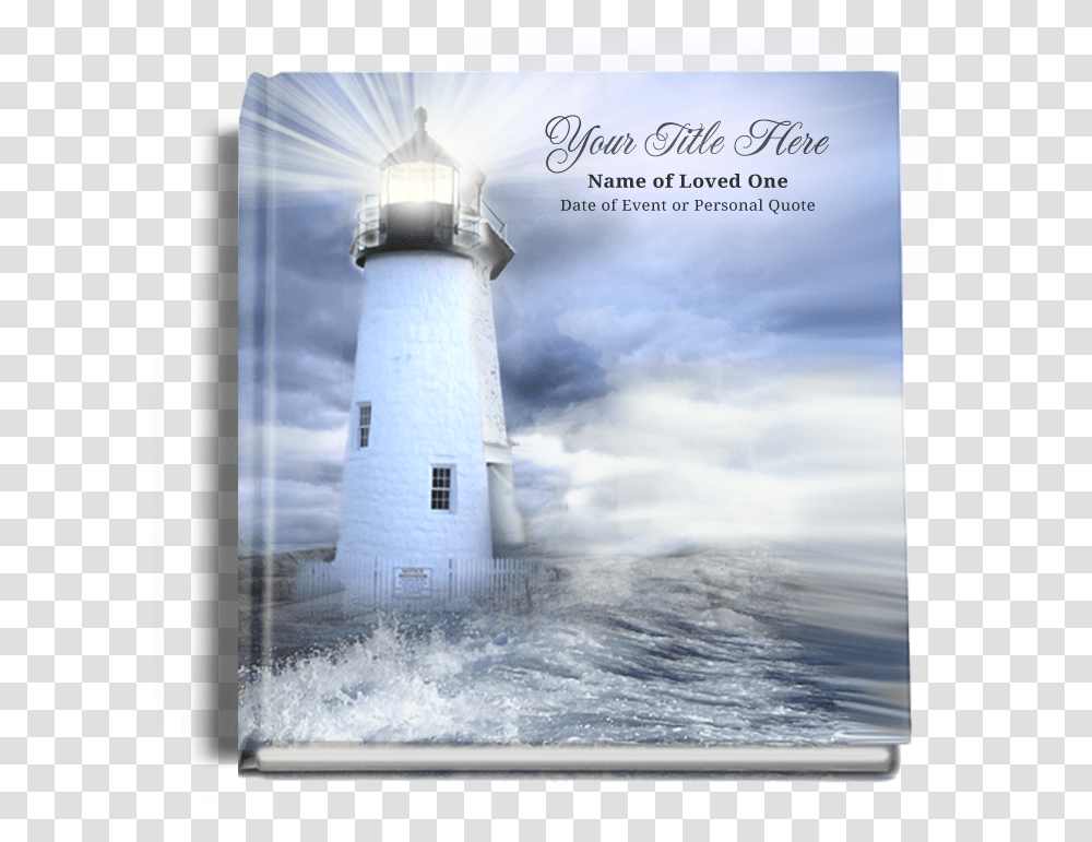 Lighthouse Perfect Bind 8x8 Memorial Funeral Guest Book Pemaquid Point Light, Tower, Architecture, Building, Poster Transparent Png