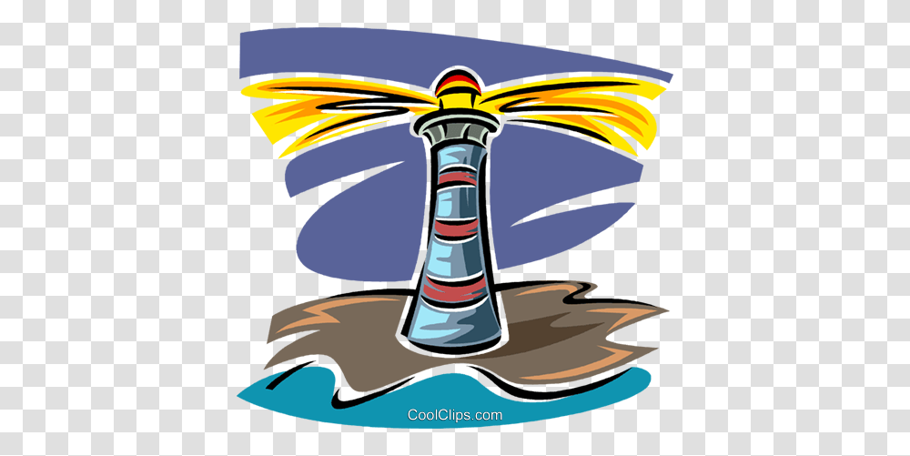 Lighthouse Royalty Free Vector Clip Art Illustration, Tower, Architecture, Building, Beacon Transparent Png
