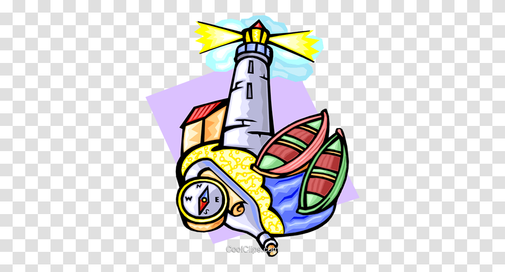 Lighthouse Scene Royalty Free Vector Clip Art Illustration, Poster, Advertisement, Architecture, Building Transparent Png