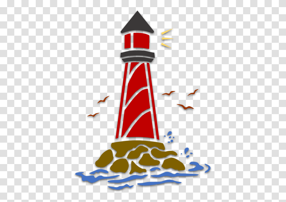 Lighthouse Stencil, Tower, Architecture, Building, Beacon Transparent Png