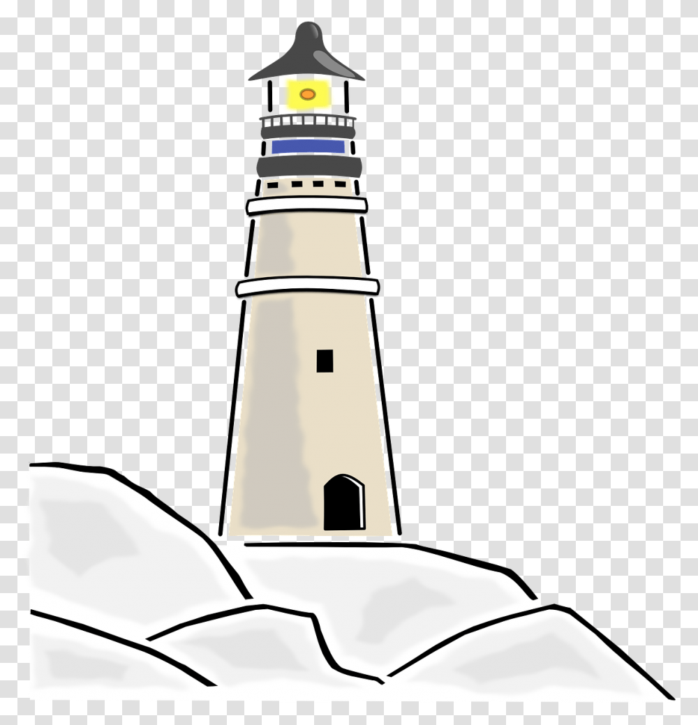 Lighthouse Vector Lighthouse With Light Vector, Architecture, Building, Tower, Beacon Transparent Png
