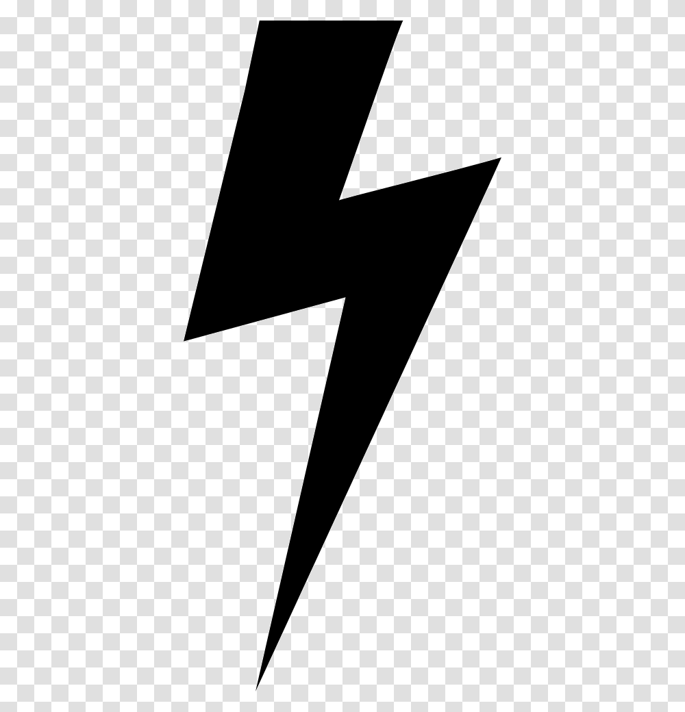 Lightning Bolt Black Shape Comments, Number, Alphabet Transparent Png