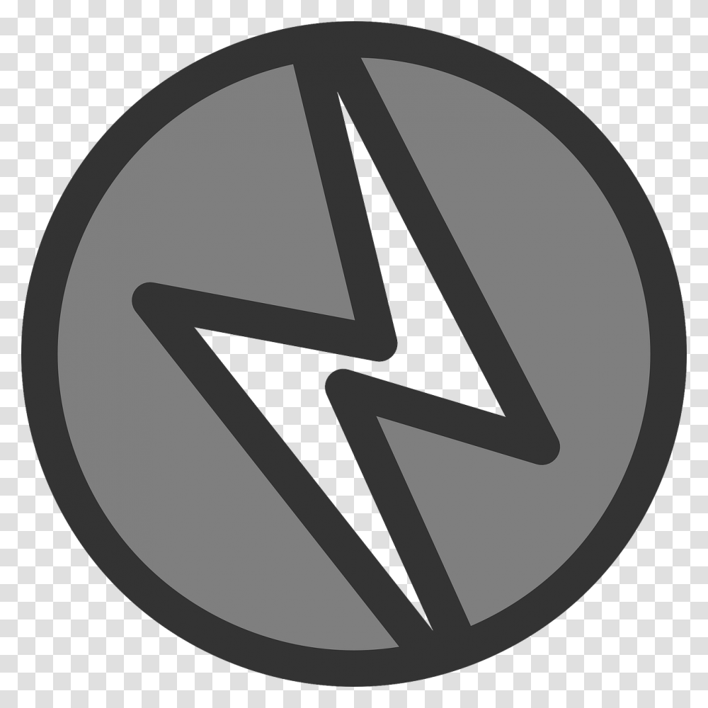 Lightning Bolt Icon Logo, Symbol, Sign, Road Sign, Recycling Symbol Transparent Png