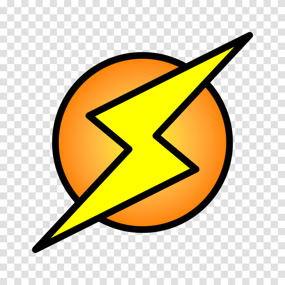 Lightning Bolt On Circle, Star Symbol, Logo, Trademark Transparent Png