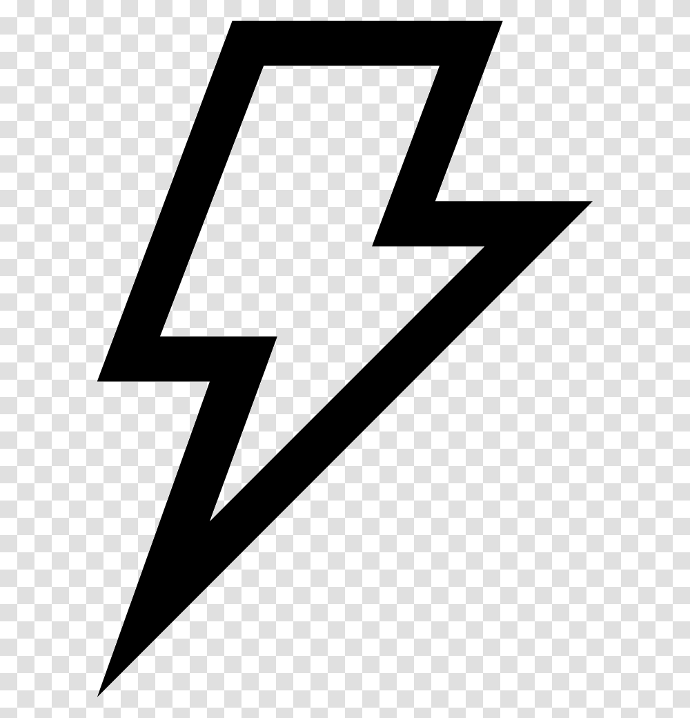 Lightning Bolt Outlined Weather Symbol Comments Lightning Bolt Symbol, Number, Star Symbol, Axe Transparent Png