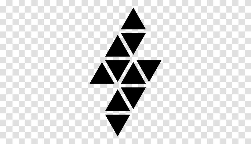 Lightning Bolt Polygonal Shape Of Small Triangles, Star Symbol, Stencil Transparent Png