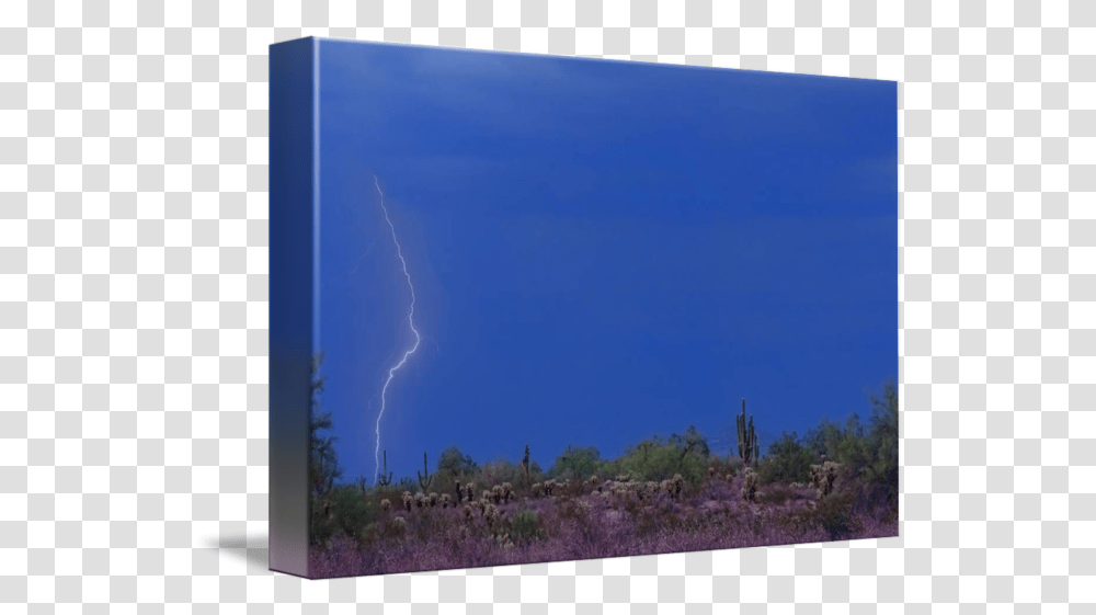 Lightning Bolt Strike In The Desert By James Lightning, Nature, Outdoors, Thunderstorm, Vegetation Transparent Png