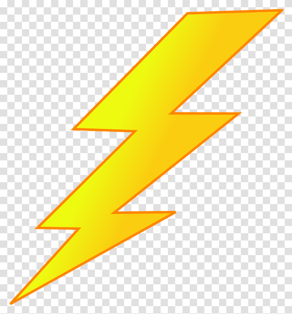 Lightning Bolt Yellow Lightning Bolt Zeus Thunderbolt, Symbol, Logo, Trademark, Cross Transparent Png