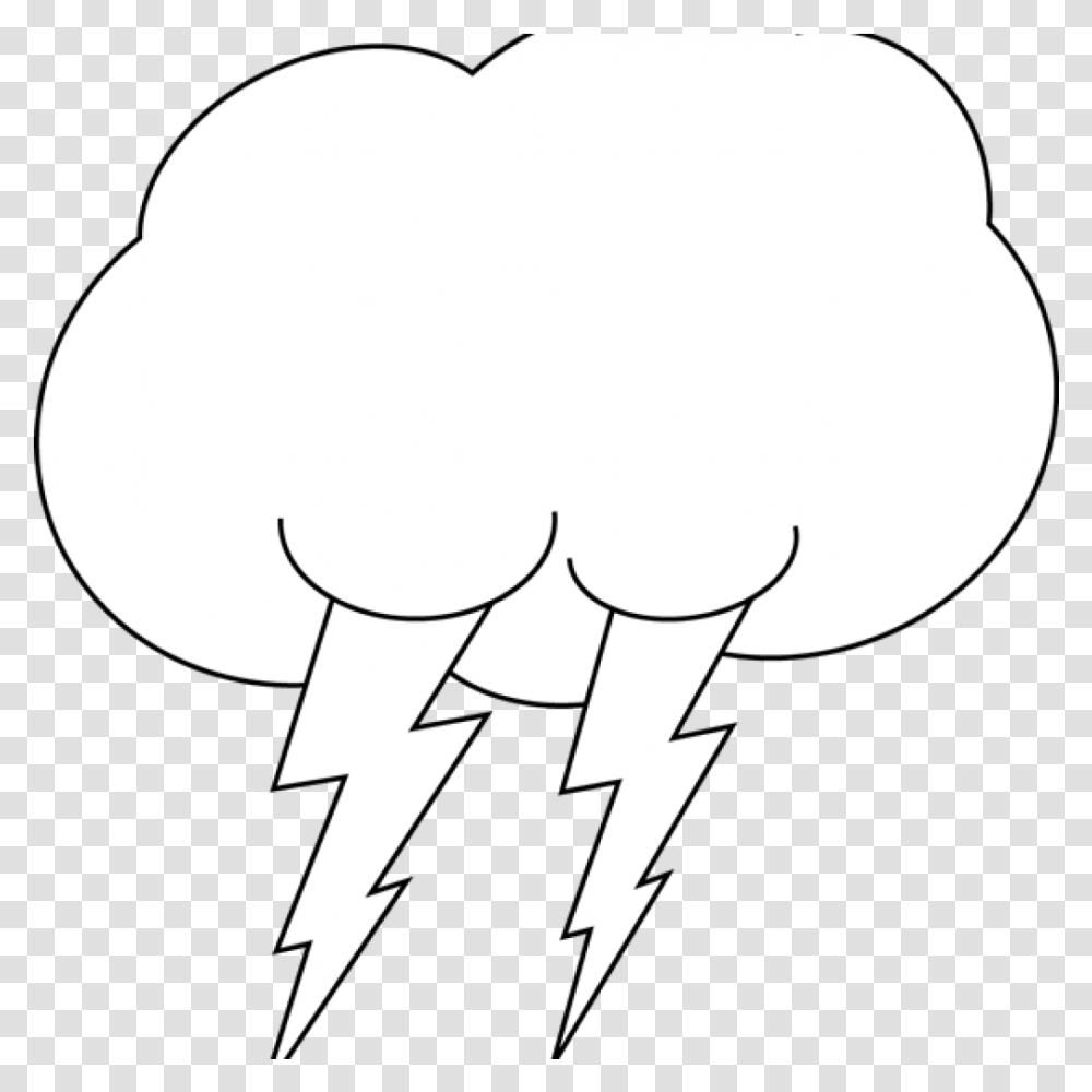 Lightning Clipart Black And White Lightning White And Black, Silhouette, Balloon, Plant, Animal Transparent Png