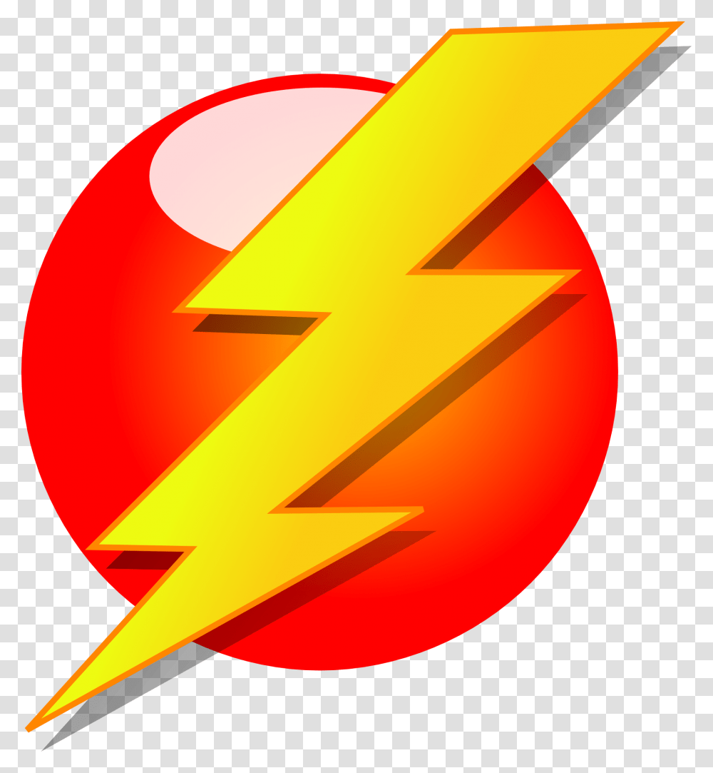 Lightning Clipart Red Yellow Lightning Bolt Clipart, Number, Logo Transparent Png