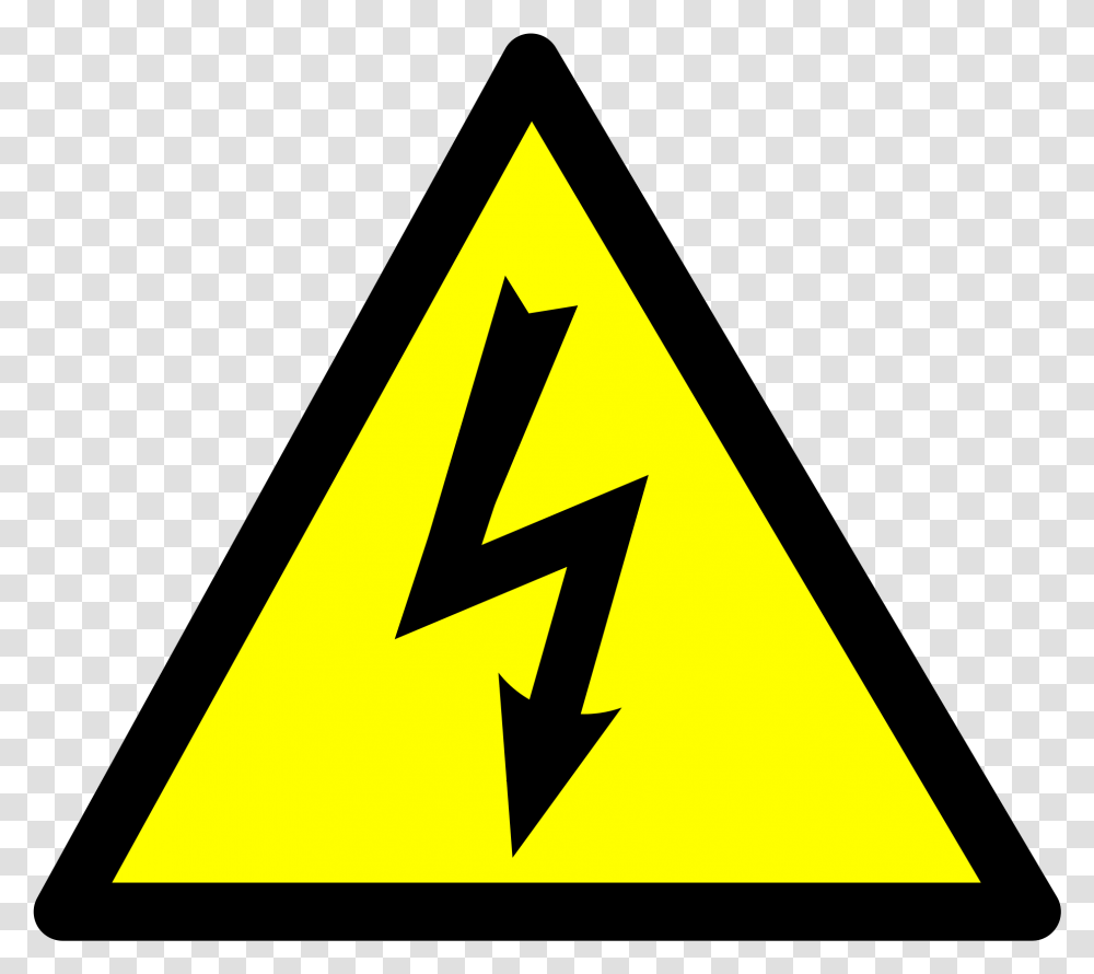 Lightning Electric Sign Clipart Free Ya Electric Clip Art, Road Sign, Triangle Transparent Png