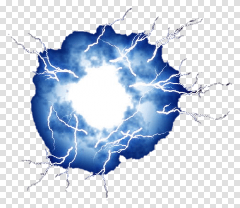 Lightning Energy Spark Energy Ball Digital Painting, Nature, Outdoors, Storm Transparent Png