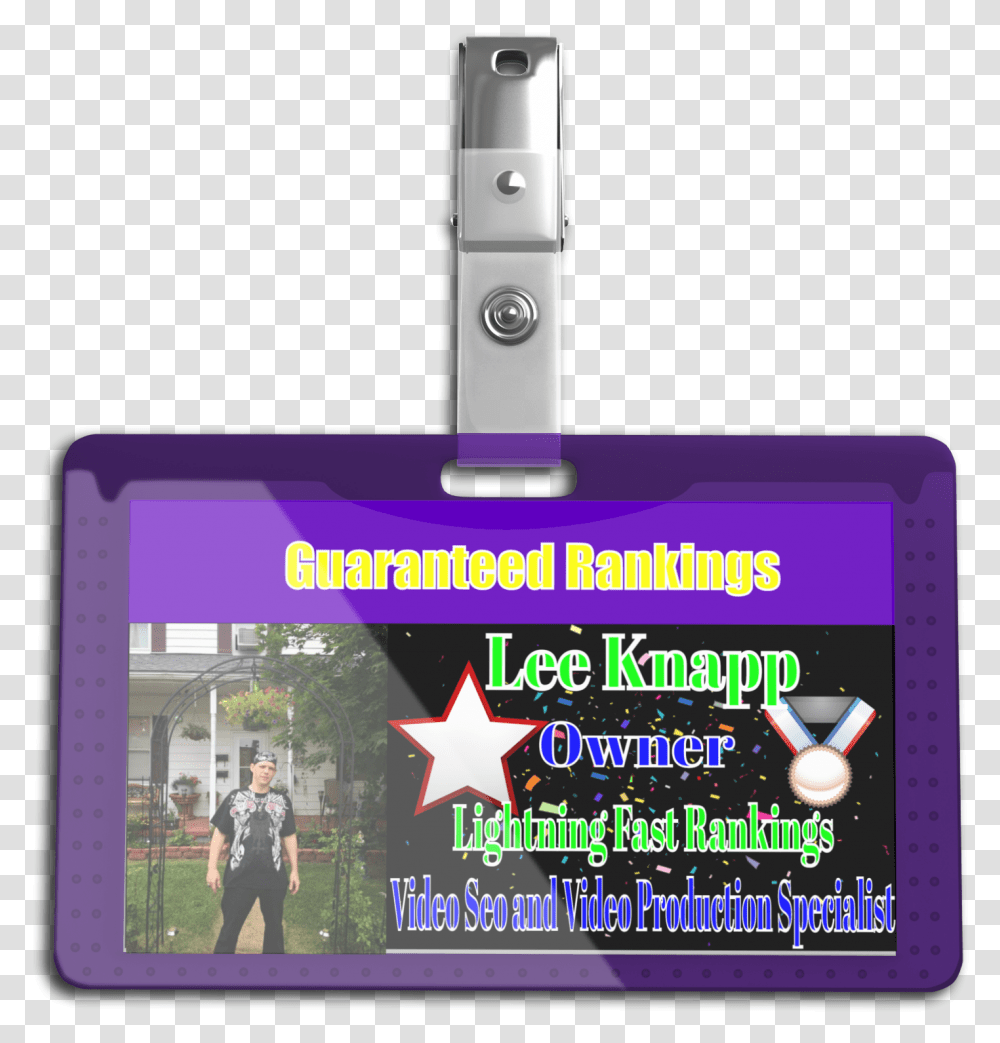 Lightning Fast Rankings Owner Lee Knapp Video Seo And Electronics, Person, Human, Poster Transparent Png