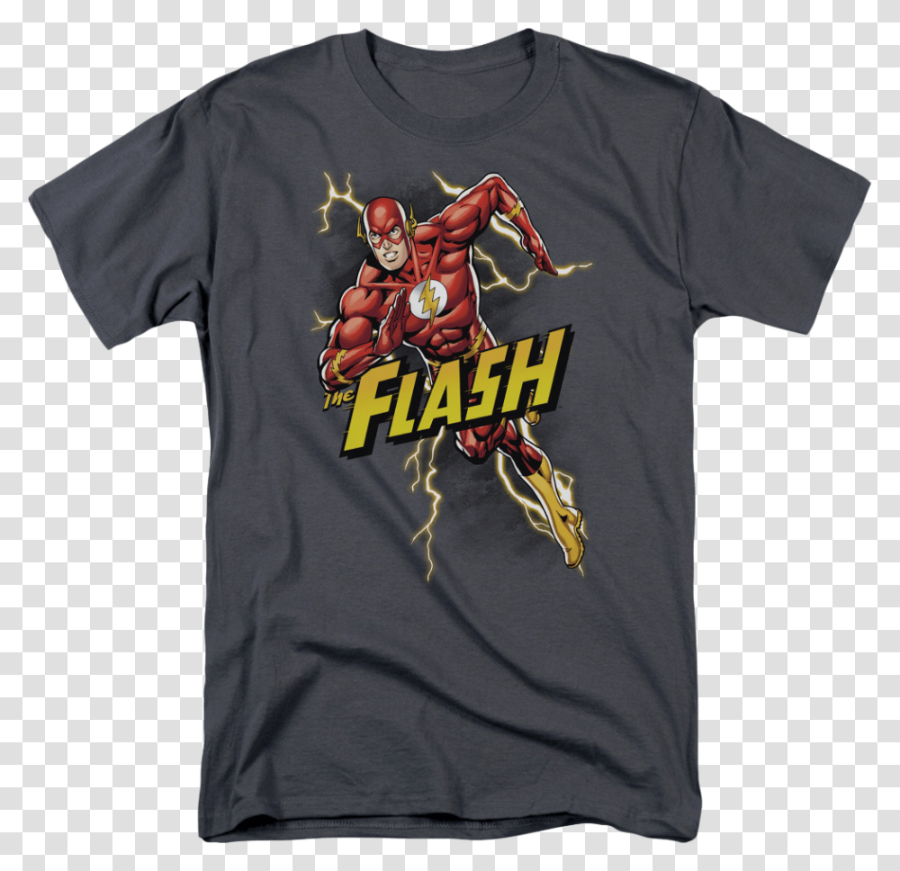 Lightning Flash Dc Comics T Shirt Alex Carushow, Apparel, T-Shirt, Potted Plant Transparent Png