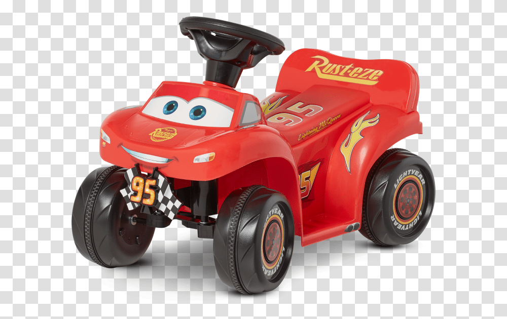Lightning Mcqueen Electric Quad, Lawn Mower, Tool, Car, Vehicle Transparent Png