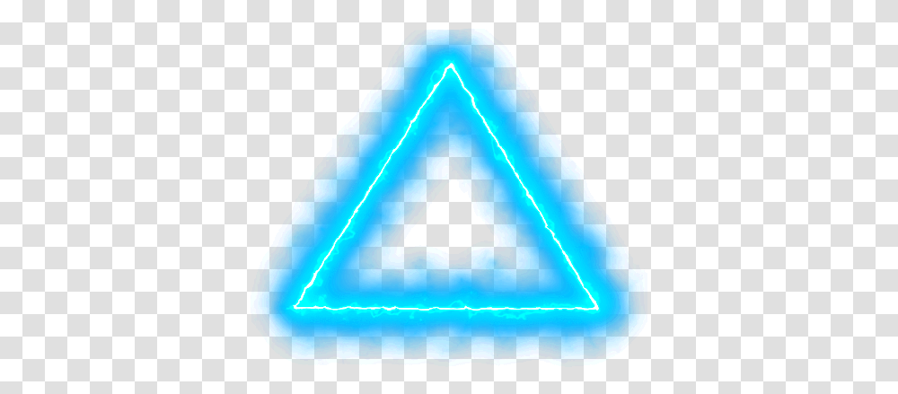 Lightning Neon Blue Fire Triangle Madewithpicsart Triangle Transparent Png