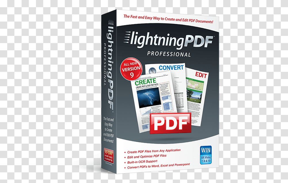 Lightning Pdf Professional 9 For Mac, Advertisement, Poster, Flyer, Paper Transparent Png