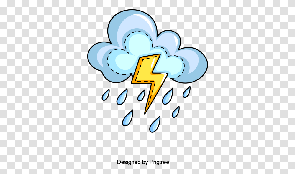 Lightning Pngtree Rain Drops Cartoon, Number, Alphabet Transparent Png