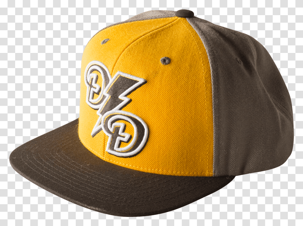 Lightning Snapback Yellow Baseball Cap, Clothing, Apparel, Hat Transparent Png