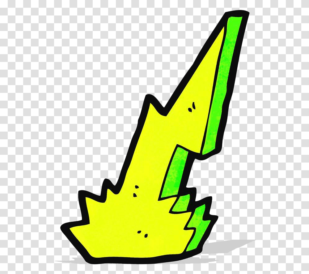 Lightning Strike Cartoon Drawing Clip Art Relampago Caricatura, Leaf, Plant, Arrowhead Transparent Png