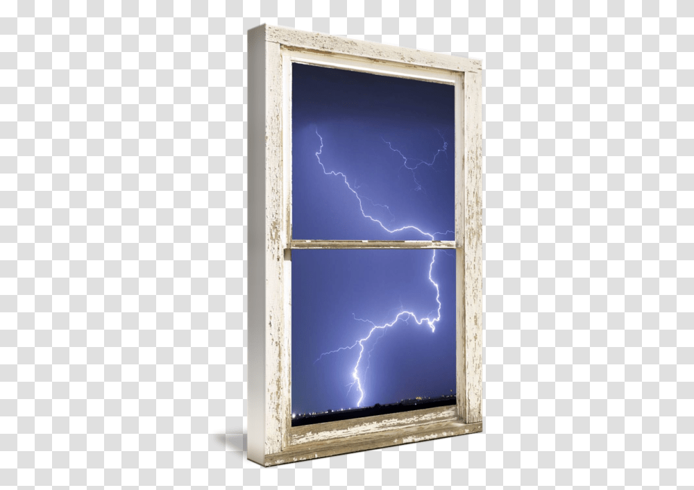 Lightning Strike White Barn Picture Window Frame P By James Lightning, Nature, Outdoors, Storm, Thunderstorm Transparent Png
