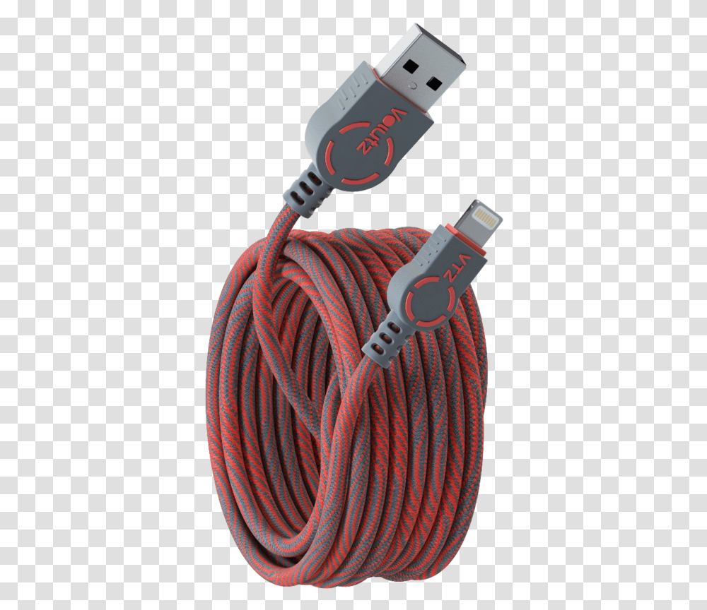 Lightning To Usb A Ruby Red Usb, Cable, Hose, Adapter, Scissors Transparent Png