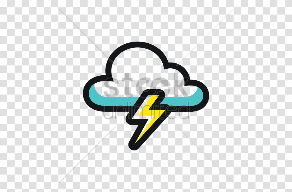 Lightning With Cloud Icon Vector Image, Bow, Lawn Mower, Logo Transparent Png