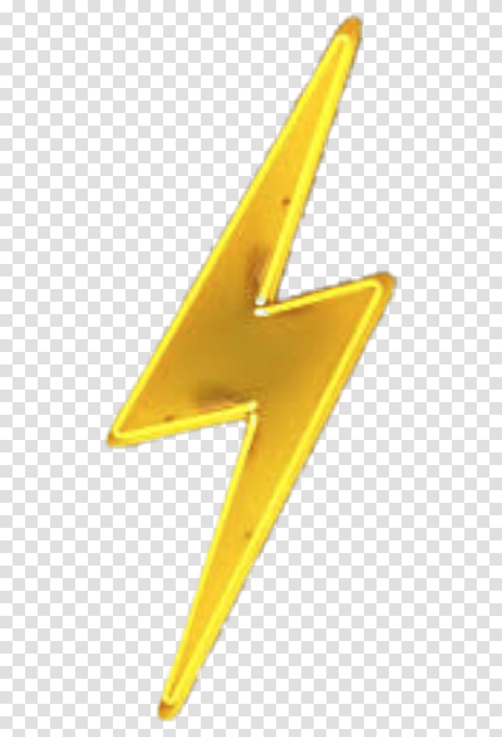 Lightning Yellow Orange Triangle, Number, Axe Transparent Png