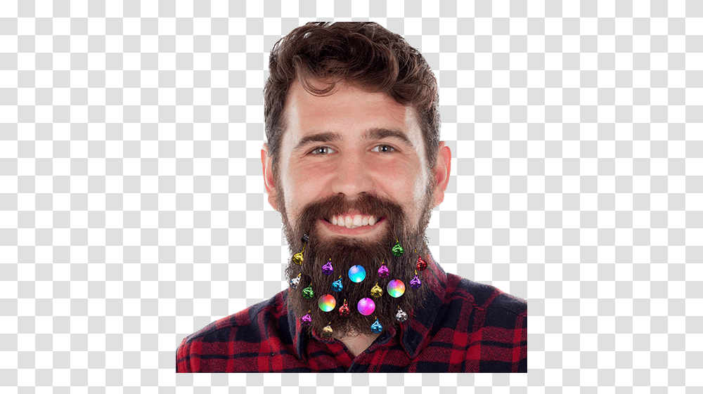 Lights Beard Ornaments Christmas Lights For Beards, Face, Person, Human, Photography Transparent Png