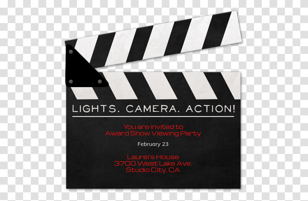 Lights Camera Action Invitation, Tarmac, Asphalt, Road, Fence Transparent Png