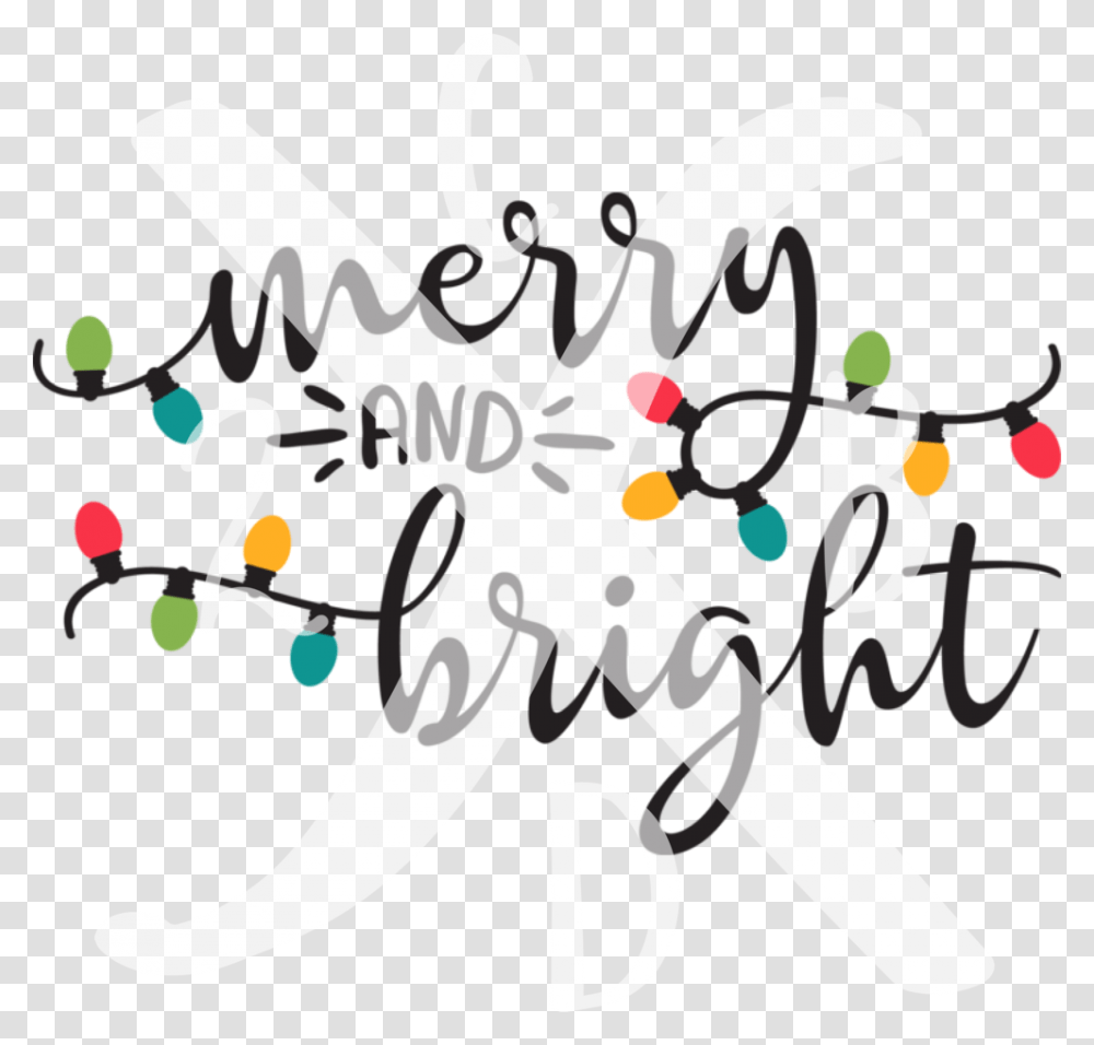 Lights String Merry And Bright Calligraphy, Axe, Tool, Hammer, Blade Transparent Png
