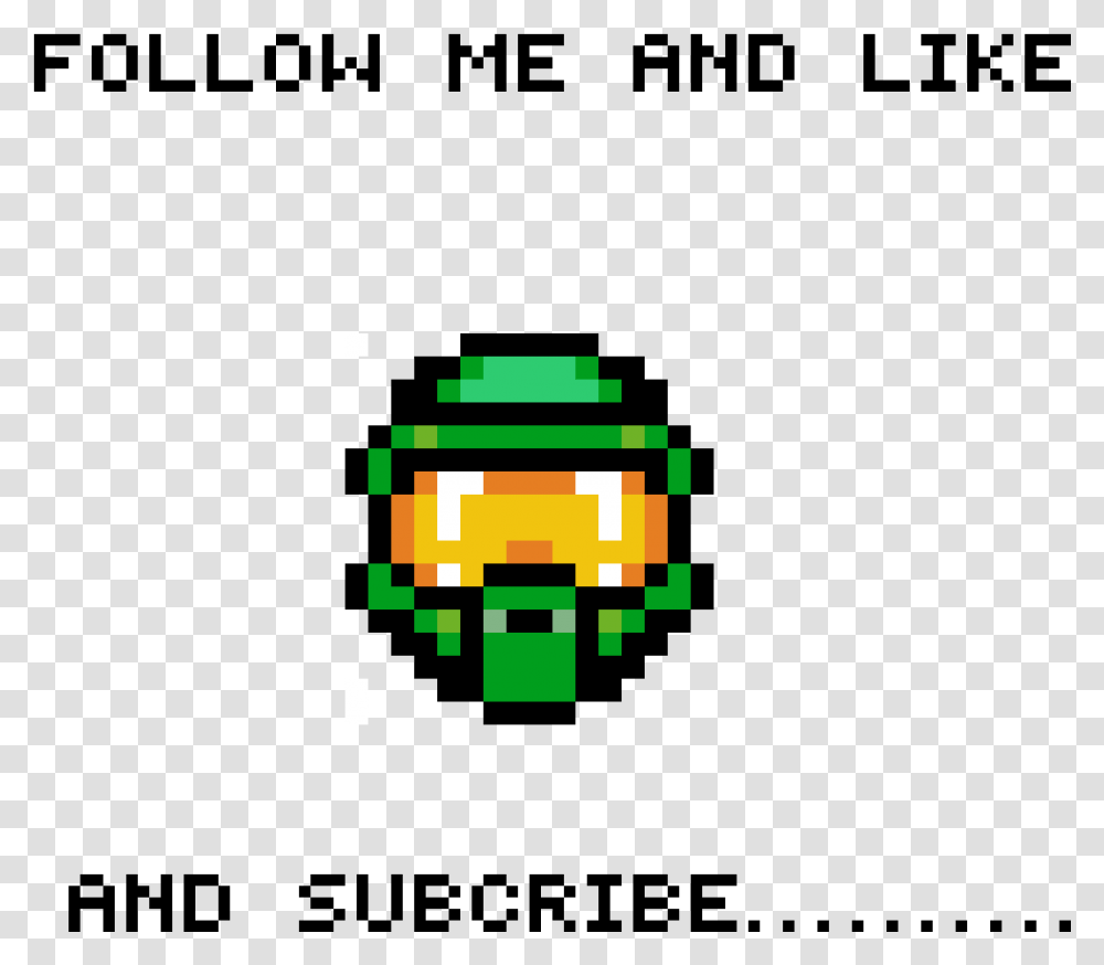 Like And Subscribe Master Chief Pixel Art, Pac Man Transparent Png
